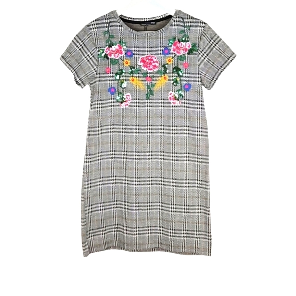 Zara Floral Applique Shift Dress